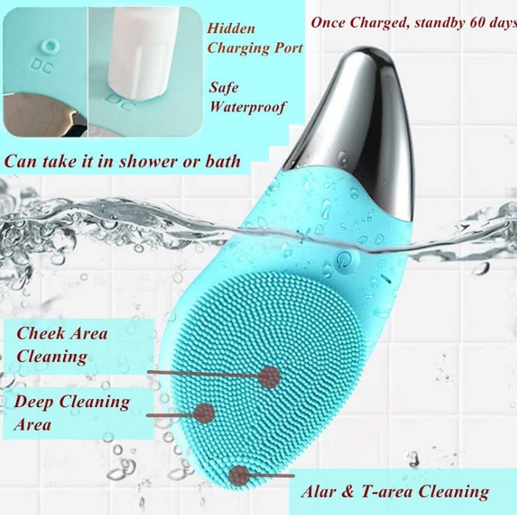 Zentrava GlowSonic – High - Frequency Silicone Facial Cleansing Brush - Zentrava