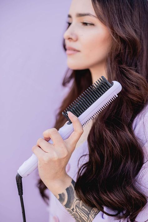 Zentrava GlideSmooth Pro – Straightening Brush Sleek Hair, Effortless Styling - Zentrava