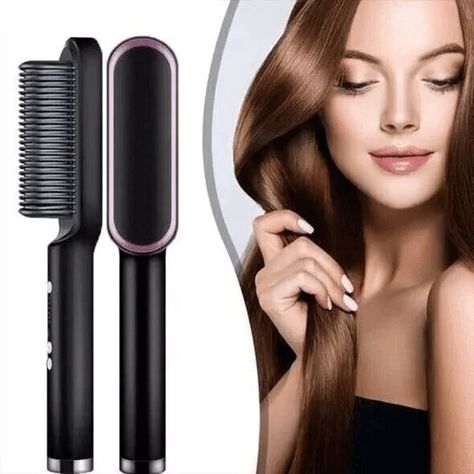 Zentrava GlideSmooth Pro – Straightening Brush Sleek Hair, Effortless Styling - Zentrava