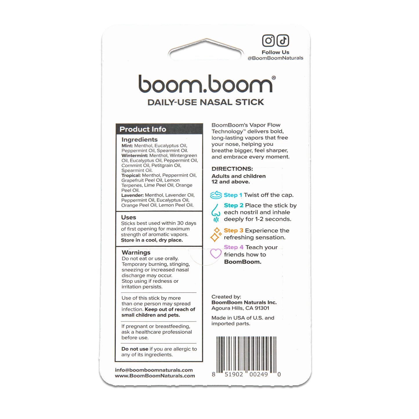 Boom Boom Nasal Stick - Zentrava